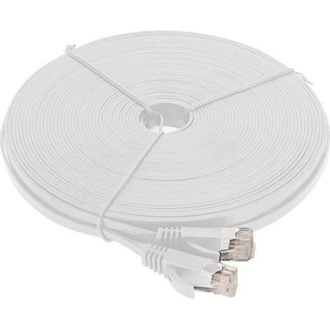 Câble réseau RJ45 CAT6 20m blanc, 1000Mbps Gigabit Ethernet pour routeur et ordinateur portable, connexion fiable 66ft. (1/5)