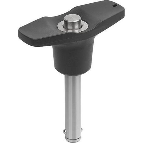 KIPP Kugelsperrbolzen mit T-Griff 10mm 40mm Edelstahl 1.4542 (1/4)