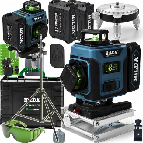 Niveau laser Hilda 16 lignes croisées 4D PRO + trépied 2 m (1/5)