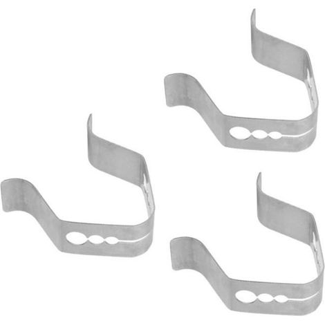 Lot de 3 Supports de fixation pour sonde barbecue, Acier inoxydable, 41.5x41.5mm, Accessoire cuisson extérieur (1/4)