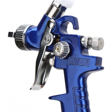 Pistolet à peinture pneumatique HVLP H-2000 pour l'application d'apprêt de surface réservoir supérieur à alimentation par gravité avec connecteur de style européen. (1/5)