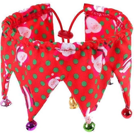 Weihnachtliches Hunde-Haargummi, Haustier-Schal, Lätzchen mit Weihnachtsmann- und Lebkuchenmann-Motiv, festliche Hundeaccessoires.