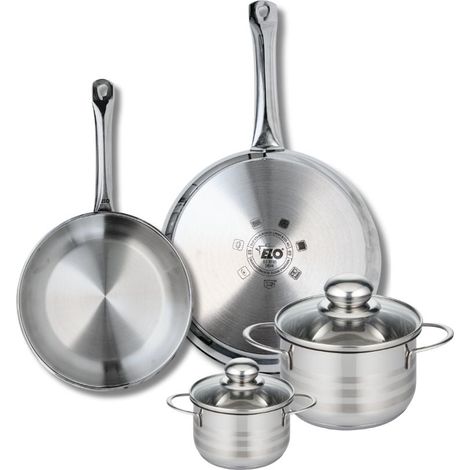 Ensemble de 2 Poêles de cuisson 24 et 28 cm et 2 faitouts 12 et 16 cm Elo Profi Brillant (1/5)
