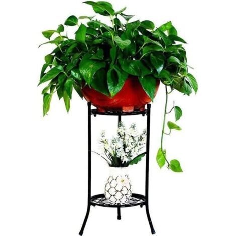 Nazalus-Vente chaude-Colonne à fleurs Support de fleurs Colonne à plantes Porte-plantes Tabouret porte-fleurs Noir 25x25x50cm (1/4)