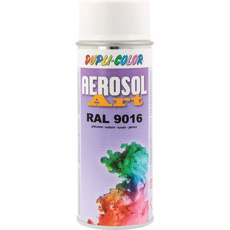 Spray de peinture en aérosol multicolore brillant blanc de trafic RAL 9016 400 ml (1/2)