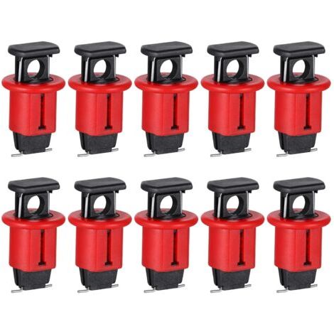 Lot de 10 Disjoncteurs Miniatures de Verrouillage de Sécurité électrique pour Isolation électrique Rouge Verrouillage de Disjoncteur Miniature de Verrouillage de Sécurité électrique (1/4)
