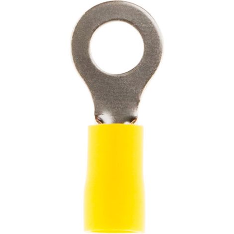 Zenitech – Lot de 10 cosses rondes Ø6mm – Jaune – Fixation raccord pour connexions électriques fiables – Compatible câbles Ø6mm