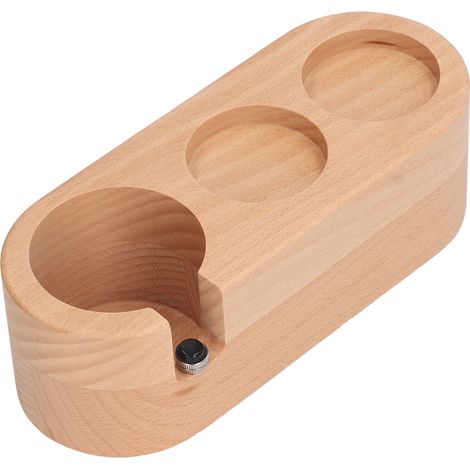 Support de tasseur en bois pour filtre à café, 3 trous antidérapants, base en bois, 51 mm / 2 pouces (1/5)
