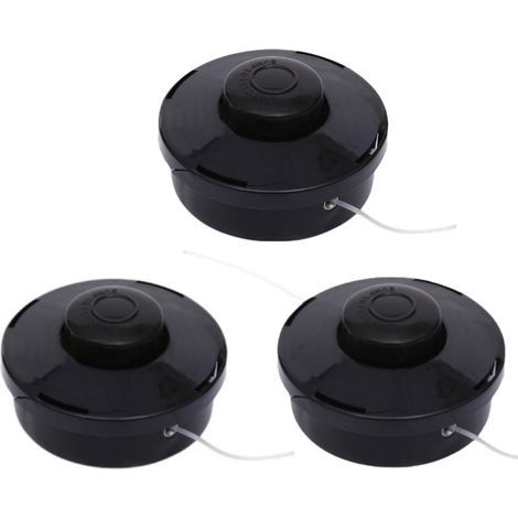 Universal Brushcutter Heads M10 x 1.25, for Garden Petrol Brushcutters (3 Pieces) - Black (1/4)