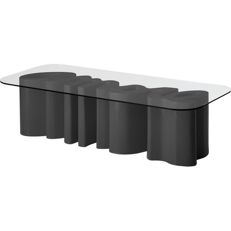 Amore Table  Grigio elefante tavolo scritta originale Slide di design da esterno interno giardino colorata polietilene terrazza veranda sala da pranzo cucina