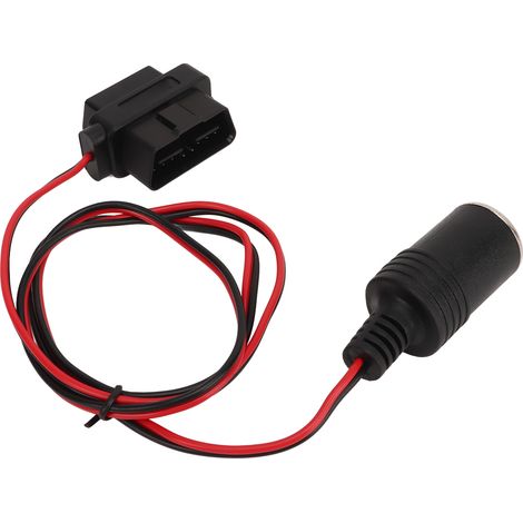 Adaptateur OBD2 pour prise allume-cigare, connecteur femelle en T 16 broches, câble d'alimentation pour véhicules équipés d'un système OBD. (1/5)