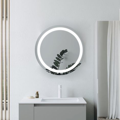 Signature Amelia Round Front-Lit LED Bathroom Mirror with Demister Pad 600mm Diameter (1/4)