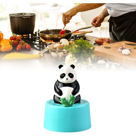 Minuteur mécanique à compte à rebours de 60 minutes, motif animal, magnétique, facile à utiliser, avec alerte sonore et lumineuse, idéal pour la cuisine ou le bureau (bleu). (1/5)