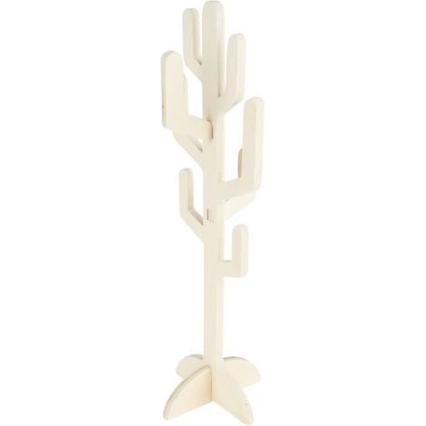 Cactus en bois - Cactus en bois - 38 cm - Blanc - Objets décoratifs - Design contemporain