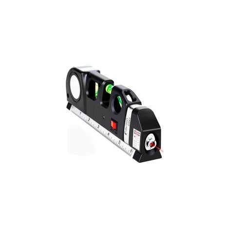 Niveau Laser Polyvalent 4 en 1 Laser Puissant Portable avec Niveau D'esprit Ruban à Mesurer, Souverain de Bande Standard et Métrique avec des Dirigeants Métriques de 8 Pieds / 2,5 M