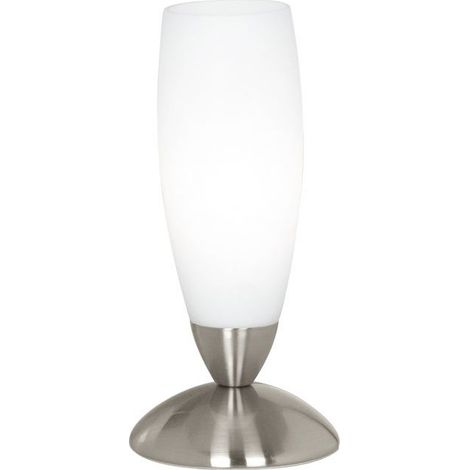 Lámpara de sobremesa Goblet en cristal fino blanco Eglo.
