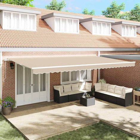 Store banne-Auvent rétractable électrique Beige 600x300 cm (1/5)
