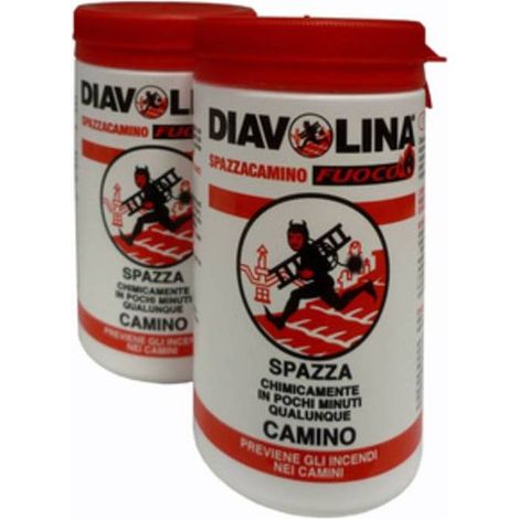 12 x SPAZZA CAMINO CARBONE LEGNA DIAVOLINA 15000