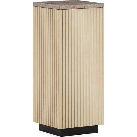 Colonne d appoint bois et marbre - Blanc/Vert (1/5)