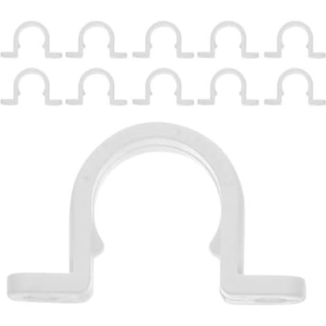 Colliers de Serrage en Pvc 20 Mm Lot Supports U pour Tubes, Fixations Robustes et Réutilisables, Accessoires Plomberie Fixation Sécurisée Tuyaux Intérieurs - (1/5)