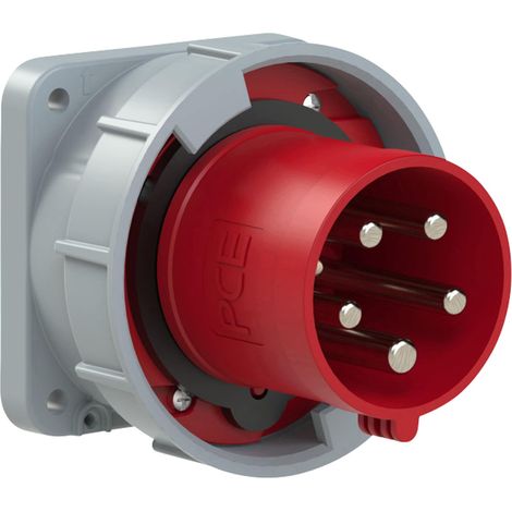 Fiche mâle encastrable PCE 635-6, 63A, 5 pôles