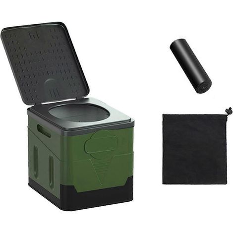 Faltbare, tragbare Reise-Notfalltoilette fürs Auto mit Deckel