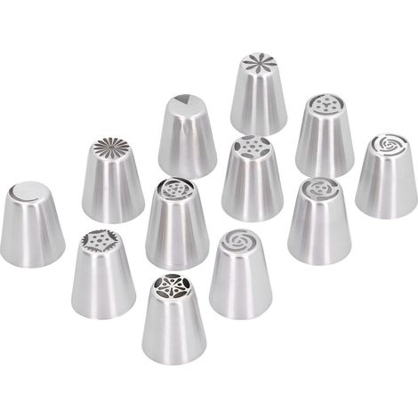 Set mit 14 Spritzbeuteln für Gebäck und Tortendekoration inklusive Tüllen (1/5)