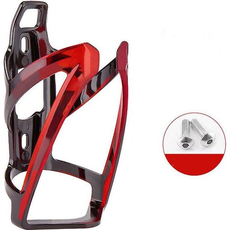 Porte-bouteille d'eau pour vélo, version améliorée, porte-bouteille d'eau, beau porte-bouteille d'eau léger et incassable (rouge) (1/4)
