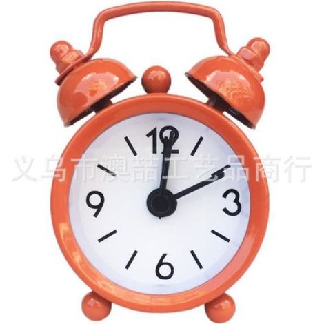 1 Réveil,Mini horloge numérique Quartz,Doubles sonneries,Métal et ABS,Bureau et maison