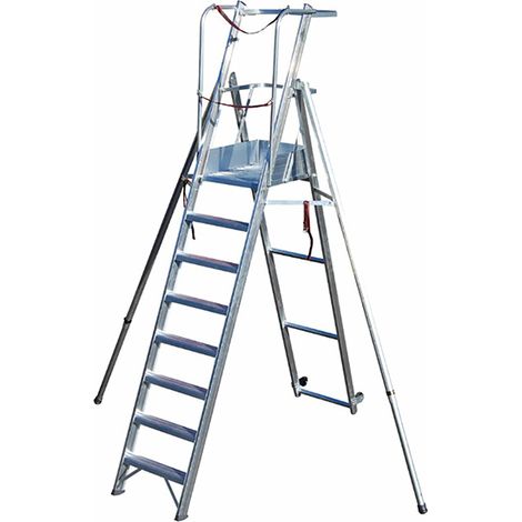 Stehleiter 8 Stufen - Maximale Arbeitshöhe 3.85m - SCA6085/08