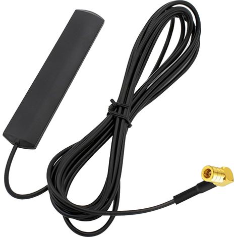Antenne Dab pour Voiture, Antenne Autoradio Numérique SMB FM Dab+ Universelle, Haute Sensibilité, Adhésive pour Pare-Brise, Amplifiée, Compatible avec , , , , , 3Mètres (1/5)