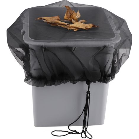 Couvercle anti-mousse PE filet pour tonneau d'eau diamètre 95 cm avec cordon ajustable - 1 pièce (1/2)