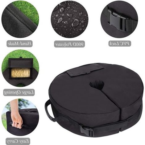 Bolsa de lastre para sombrilla de patio de 46 cm,46 cm (1/5)