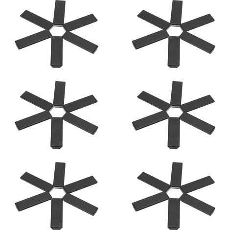 6-teiliges Topf-Isolierset, faltbar, ABS, hohles Design, Topfuntersetzer für Küche und Haushalt