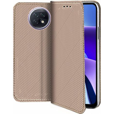 Funda tipo cartera para Xiaomi Redmi Note 9T 5G, color dorado. (1/5)