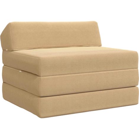 Sofá Cama Plegable Verde Claro Gris 200 x 70 x 10 cm