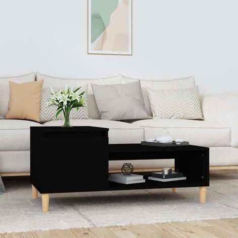 vidaXL Coffee Table Black 100x50x45 cm Engineered Wood (1/5)