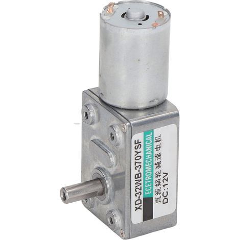12V 30RPM Gleichstrom-Getriebemotor, selbsthemmend, Drehzahlregelung, Drehrichtung im Uhrzeigersinn und gegen den Uhrzeigersinn, Mikro-Schneckengetriebeturbine, kompaktes Untersetzungsgetriebe. (1/5)
