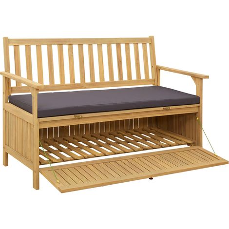 Maison Exclusive - Panchina con contenitore con cuscino con porta 120 x 63 x 84 cm