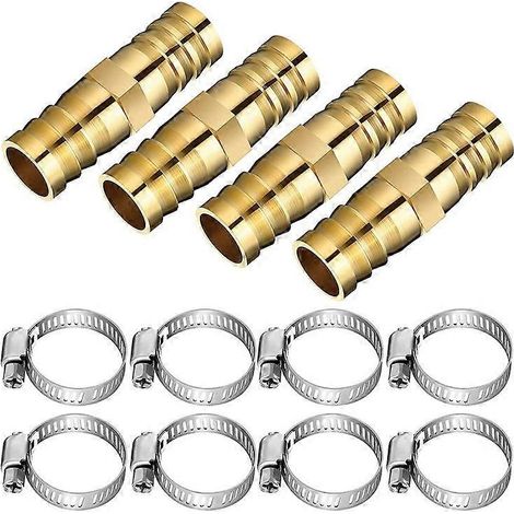 Kit de réparation de tuyau d'arrosage en laiton avec 12 raccords et colliers de serrage K-SFYGV (1/5)