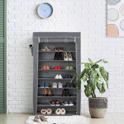 Stoffschuhregal 9 ablagen fur 36 paar schuhe