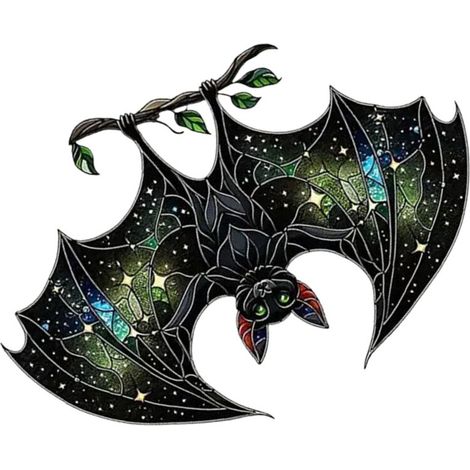 Acchiappasole in vetro colorato a forma di pipistrello, - Pipistrello C