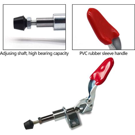 Pinces à Bascule - Lot de 2 - Outils à Main avec Action Push Pull, Dégagement Rapide, Levier Horizontal pour un Serrage Optimal (45kgf) (1/5)