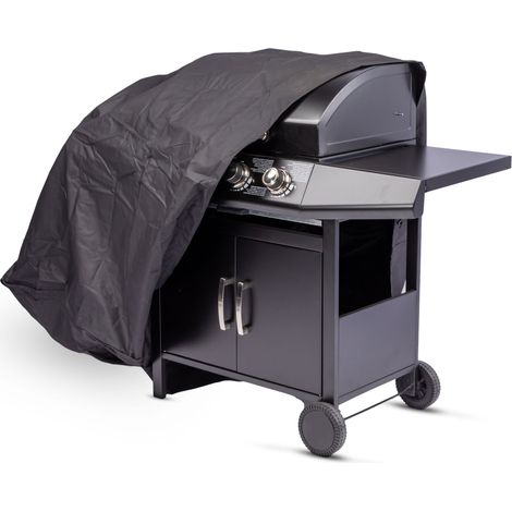 MaxxGarden Funda para Barbacoa con cordón Adicional de Ajuste 125 x 62 x 95 cm, Color Negro (1/5)