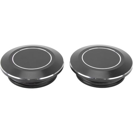 Set mit 2 CNC-gefrästen Aluminium-Rahmenlochstopfen für Motorräder, staubdicht, für CMX1100, schwarz (1/5)