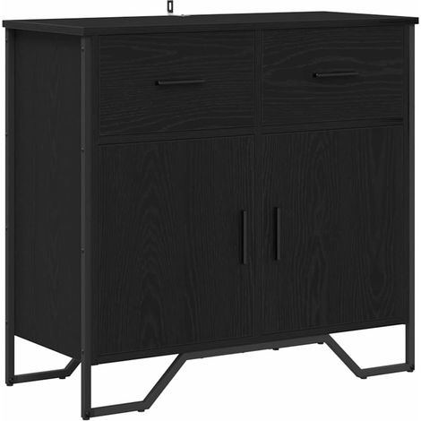 Maison Exclusive - Credenza con cassetto Rovere Nero 79,5 x 35,5 x 74,5 cm