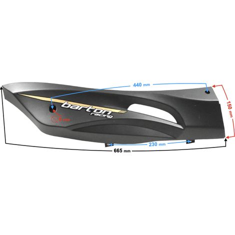 Seuil de porte droit noir et or Falcon 50 Falcon 125 2 (1/2)