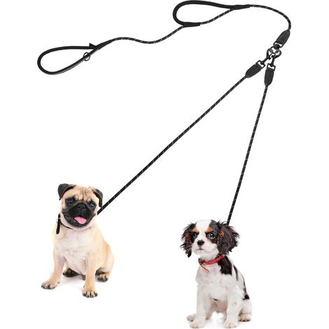 Double Leash for 2 Dogs, Double Rope Leash for Walking (1/5)