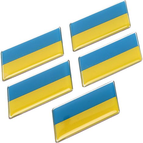 Cinq autocollants bombés aux couleurs des drapeaux nationaux, fabriqués en résine époxy et alliage d'aluminium, adaptés aux motos et aux voitures. (1/5)