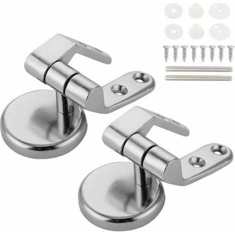 Charniere Abattant WC Fixations de Remplacement Charniere Abattant En Alliage De Zinc WC Siège Charnière pour bois Résine MDF Abattant WC (1/3)